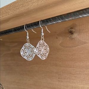Silver Square Dainty Earrings